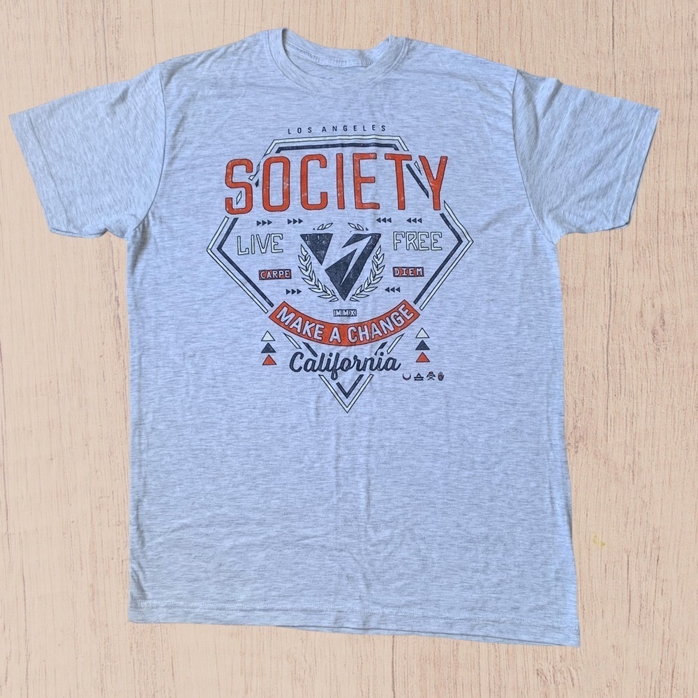 Short sleeve‎ Heather grey society tshirt X-Large